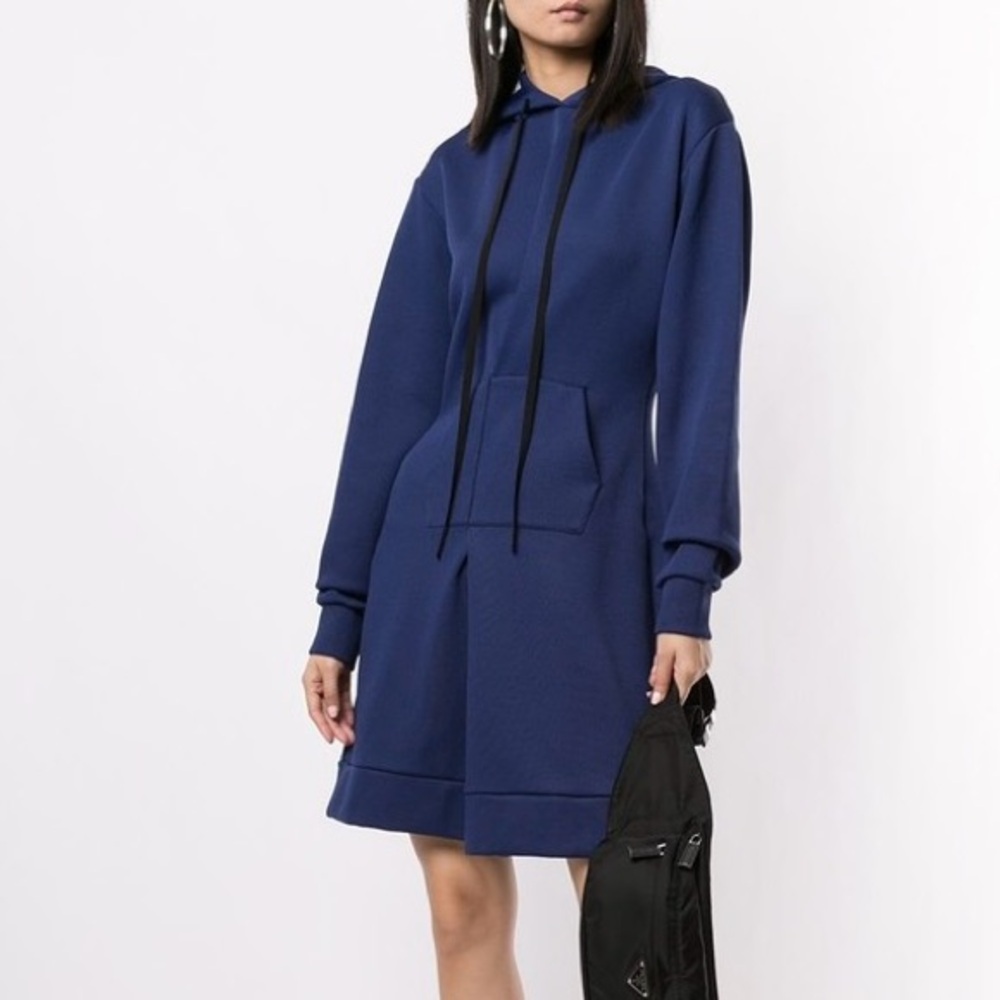 Unravel Project by Ben Taverniti bustier pintuck hoodie dress